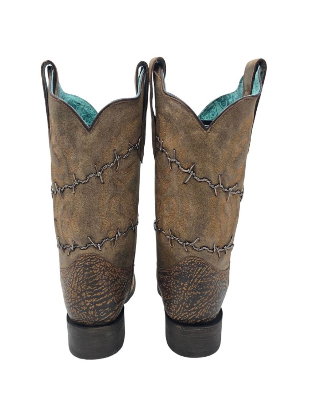 NEW Corral Barbed Wire Womens 8.5M A3815 Leather Cowboy Cowgirl Western Boots - Picture 15 of 16
